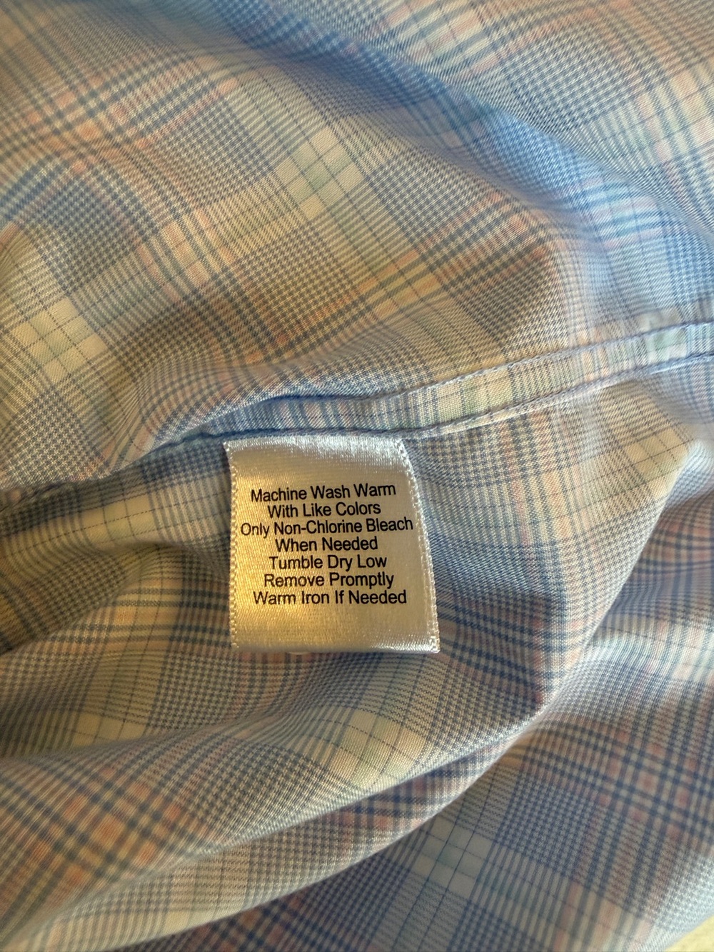 Jos. A. Bank Light Blue Plaid Dress Shirt - XL - Picture 7 of 11